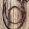 Romal Reins 16 plait 110” Kangaroo GM Pattern Burgundy Latigo Color