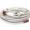 50 FT White 11mm Charro Soga De Plomo Poly Lead Core Rope