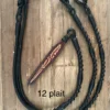 Genuine Kangaroo Romal Reins 12 Plait GM Pattern Black Weighted