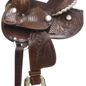 7" DOUBLE T FULLY TOOLED DOUBLE T PONY SADDLE