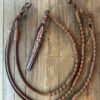 Romal Reins 30 plait George Moore Pattern Rich Carmel w/Black Accents