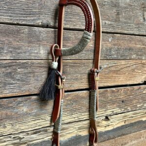 Quality Leather Rawhide Single Ear Headstall w/ Tassel CS-T2 *