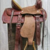 13" Tooled Leather High Back Pony Saddle Dark